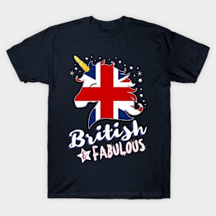 British & Fabulous Unicorn T-Shirt